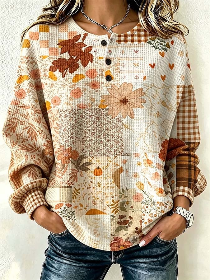 Women'S Casual Autumn Printed Top