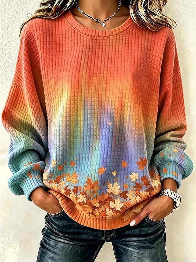 Women'S Casual Pumpkin Print Autumn Top