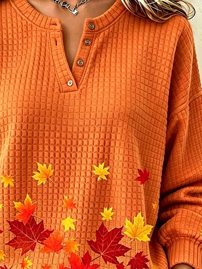 Women'S Casual Pumpkin Print Autumn Top