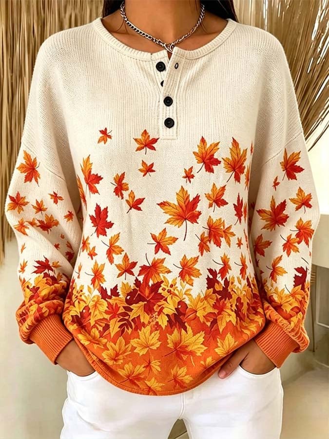 Women's Casual  Print Pullover Sweatshirt
