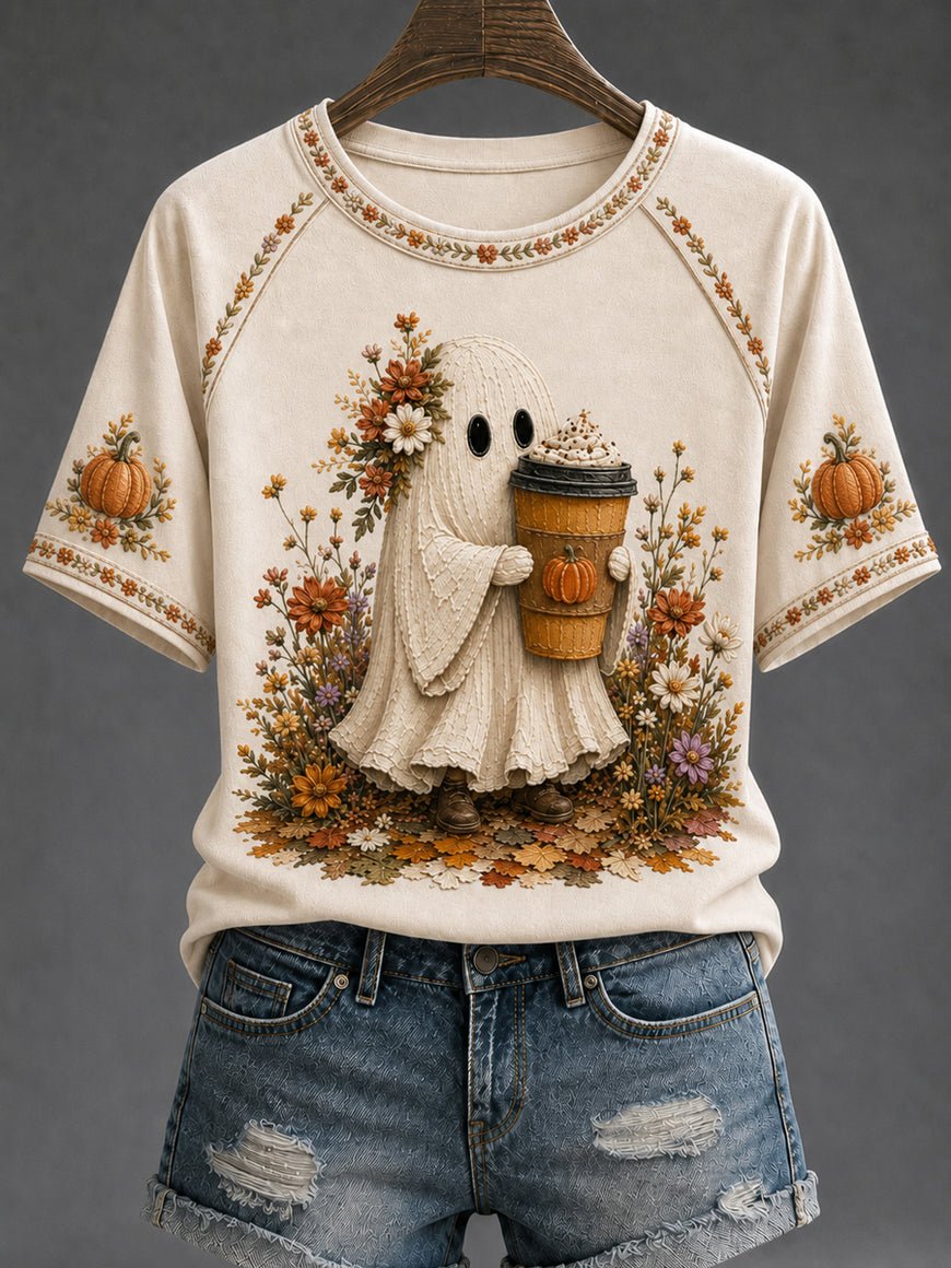 Women's Fall Funny Casual Graphic Print T-Shirt