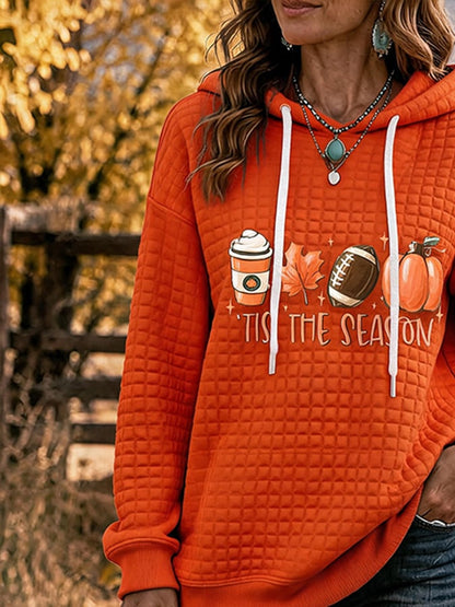 Women's Casual Autumn Printed Hooded Sweatshirt