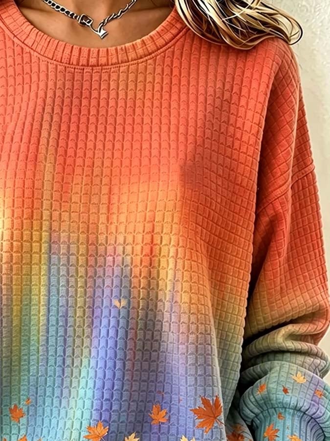 Women'S Casual Pumpkin Print Autumn Top