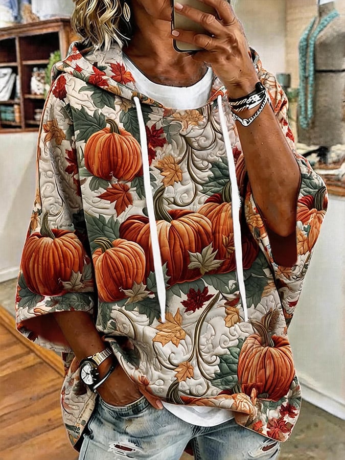 Women's Casual Print Hoodie