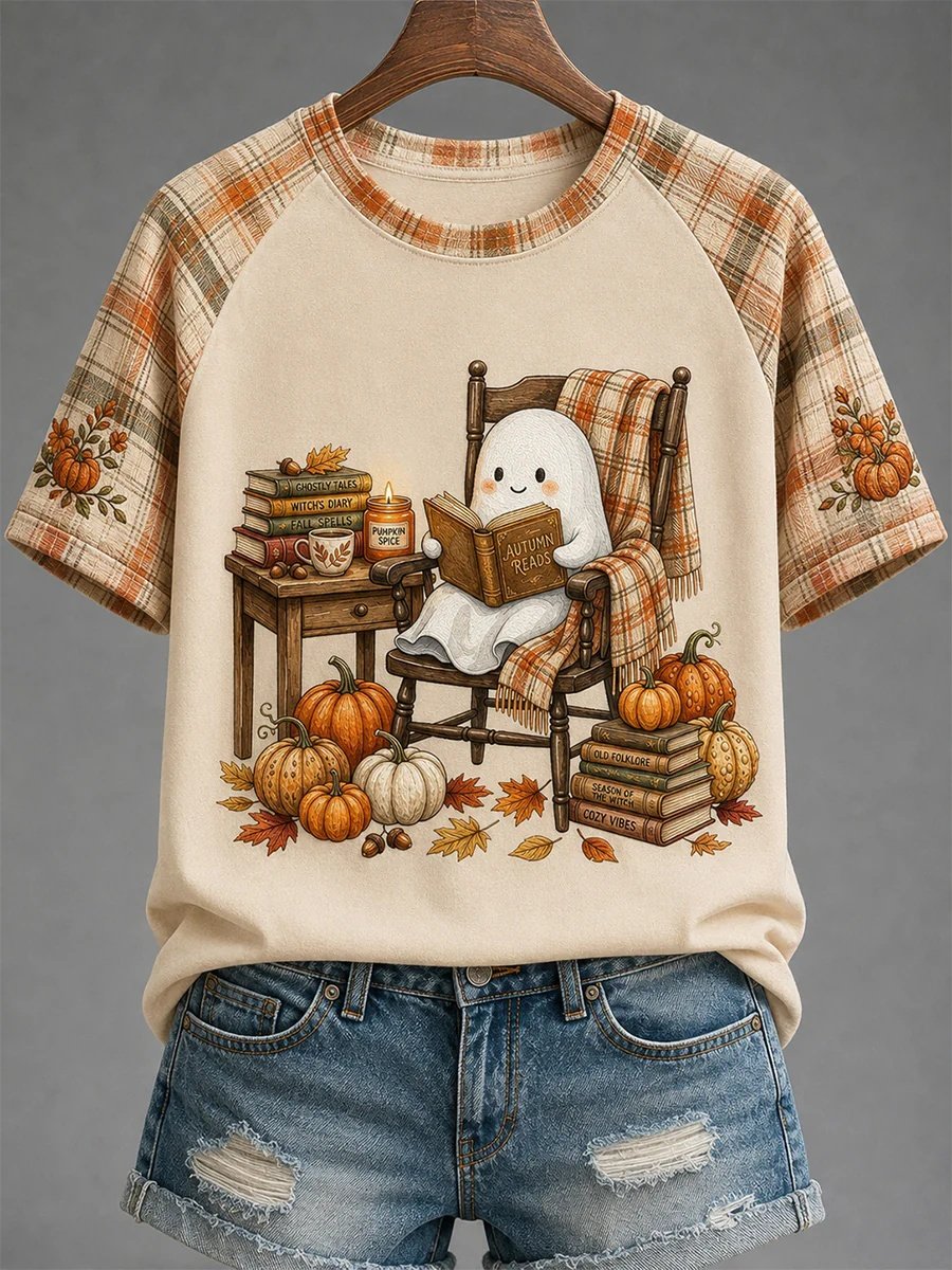 Women's Fall Funny Casual Graphic Print T-Shirt