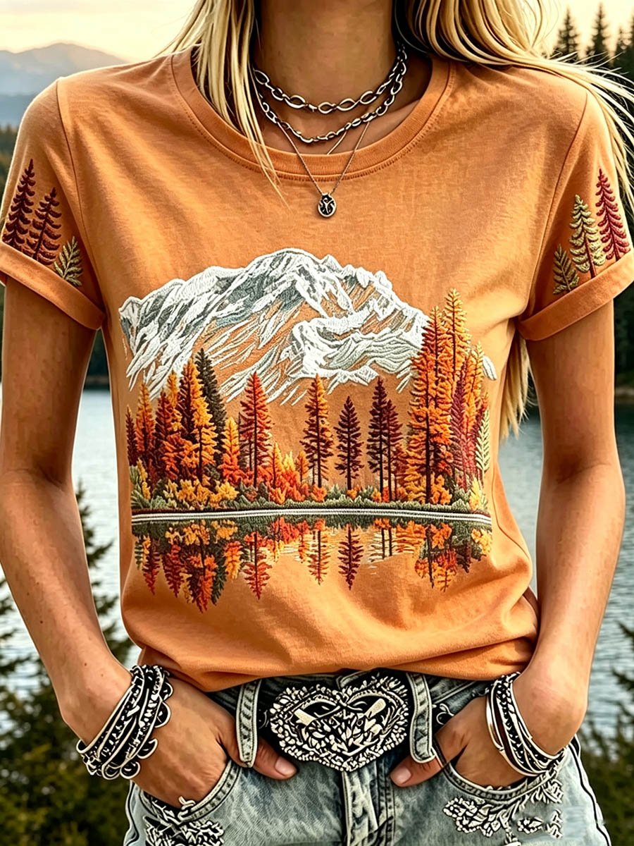 Women's Casual Printed T-Shirt for Autumn