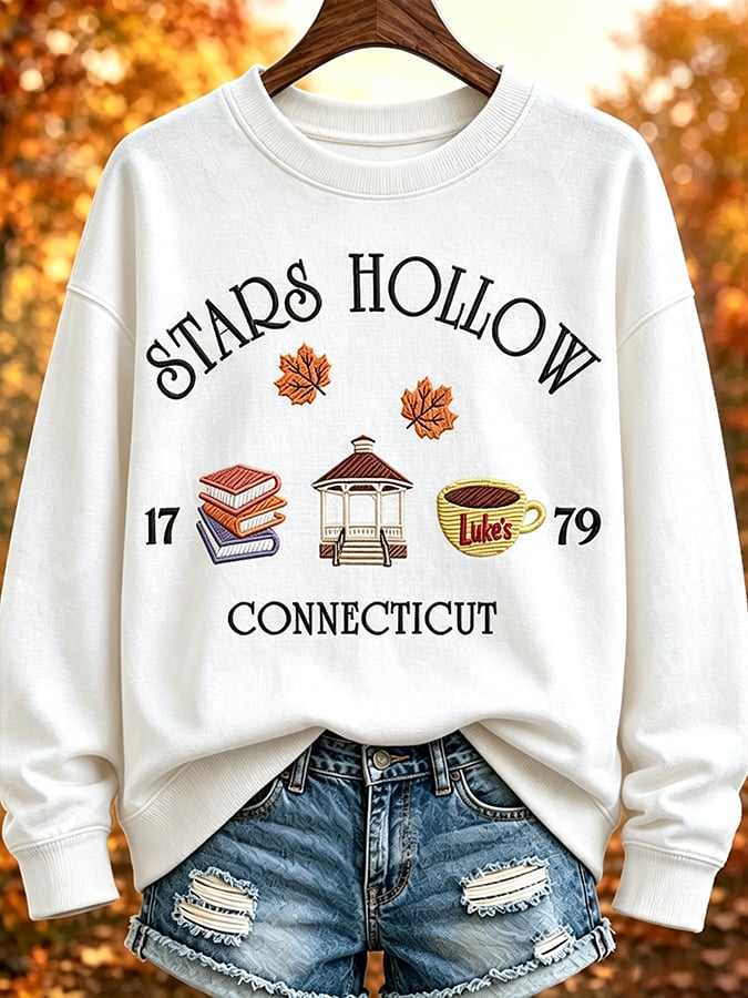 Women's  Fall In My Gilmore Girls Rerun Era Print Hoodie