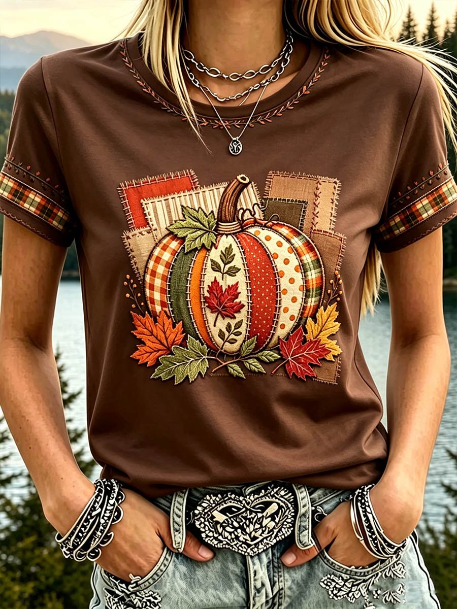 Women's Casual Printed T-Shirt for Autumn