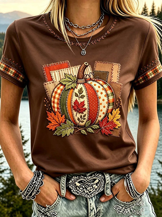 Women's Casual Printed T-Shirt for Autumn