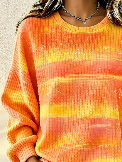 Women's Casual Autumn Printed Pullover Sweatshirt