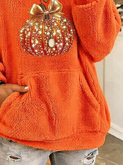 Women's Casual Autumn Printed Pullover Sweatshirt