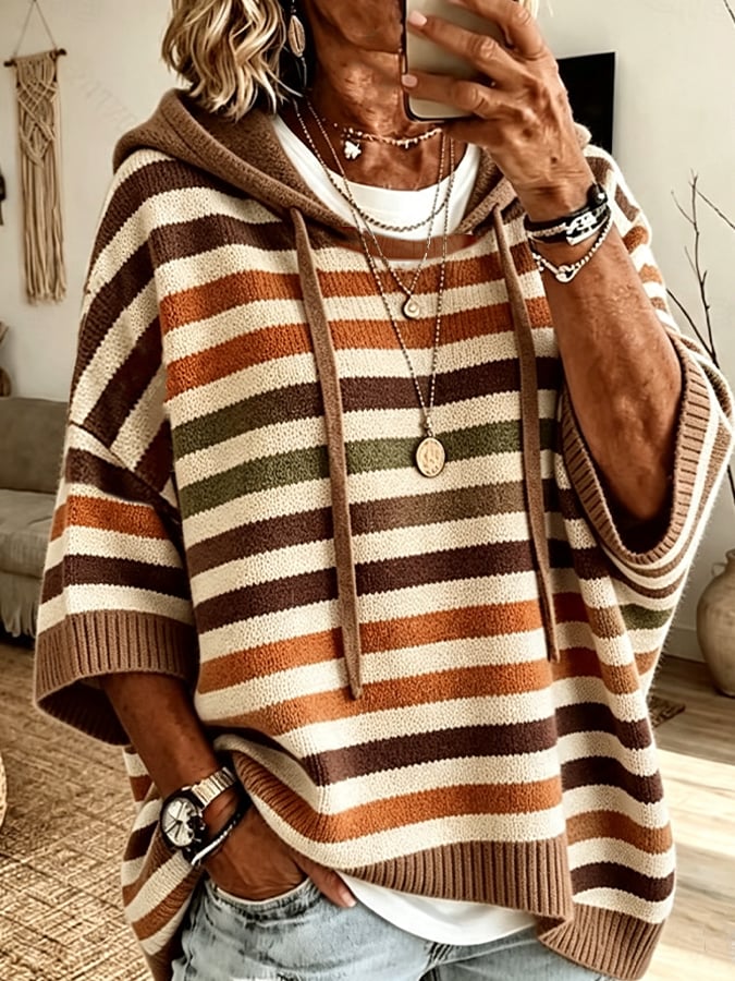 Women's casual autumn knitted Hoodie