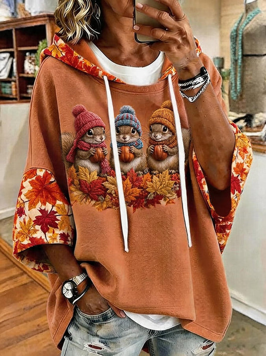 Women's Casual Print Hoodie