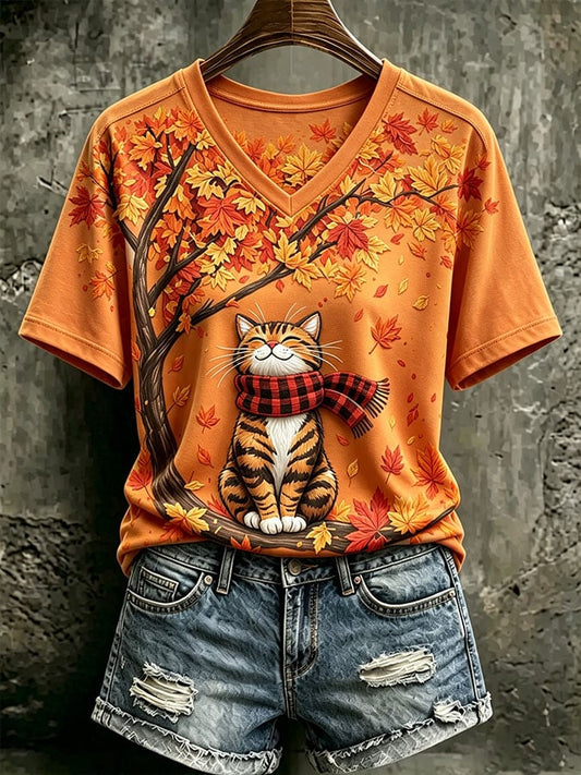 Women's Casual Print Short-Sleeve T-Shirt
