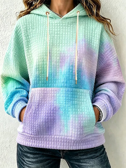 Women's Gradient Autumn Print Hooded Sweatshirt