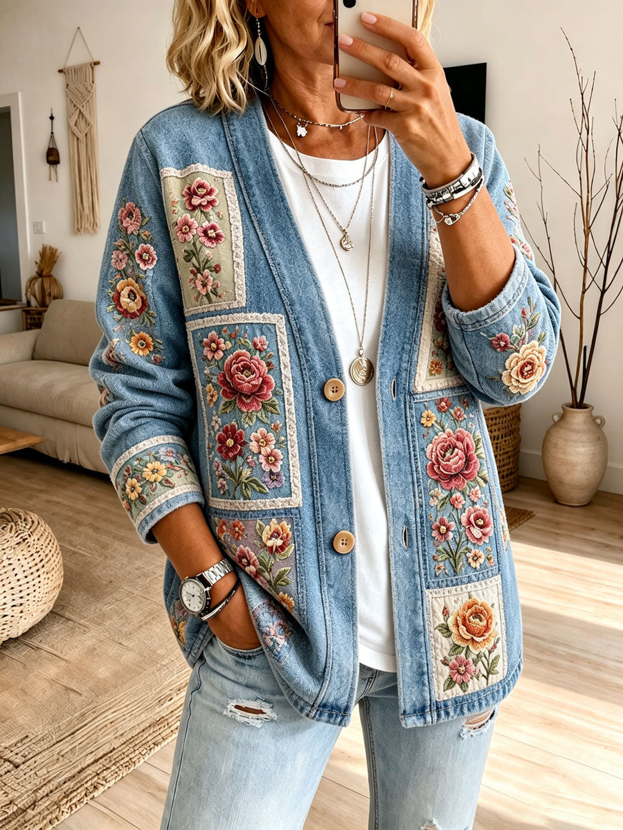 Ladies' Retro Western Style Casual Cardigan