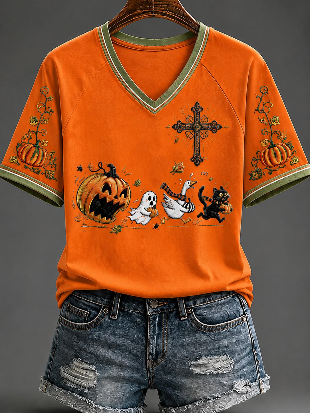 Women's Fall Casual Faith Graphic Print T-Shirt
