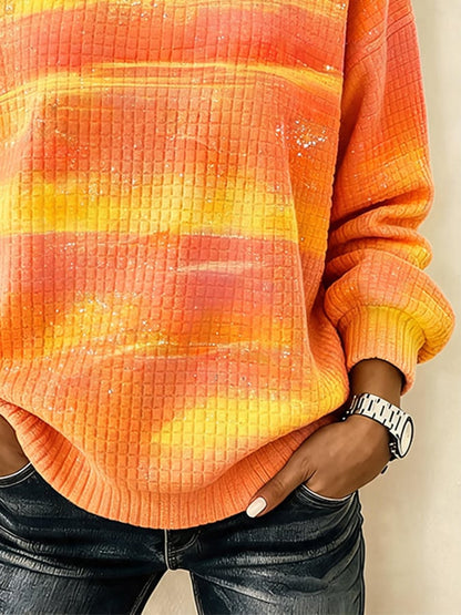 Women's Casual Autumn Printed Pullover Sweatshirt