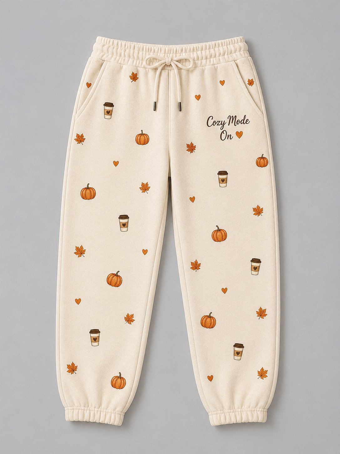 Women's Fall Playful Print Casual Sweatpants