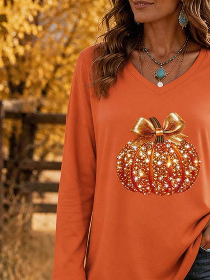 Women's Casual Autumn Long-Sleeve Printed Top