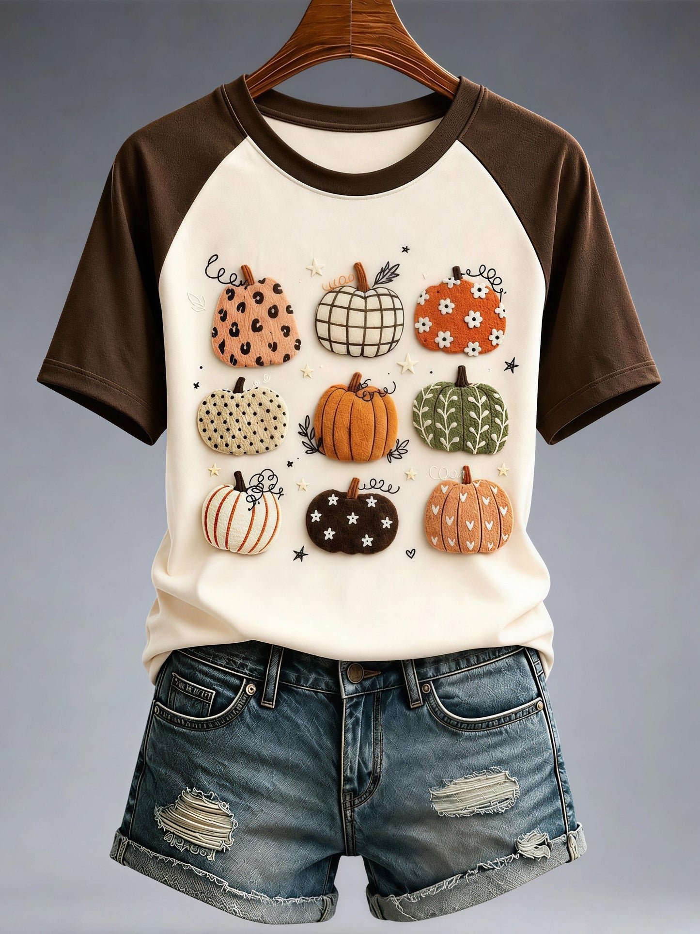 Women's Fall Funny Casual Graphic Print T-Shirt