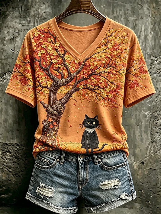 Women's Casual Print Short-Sleeve T-Shirt