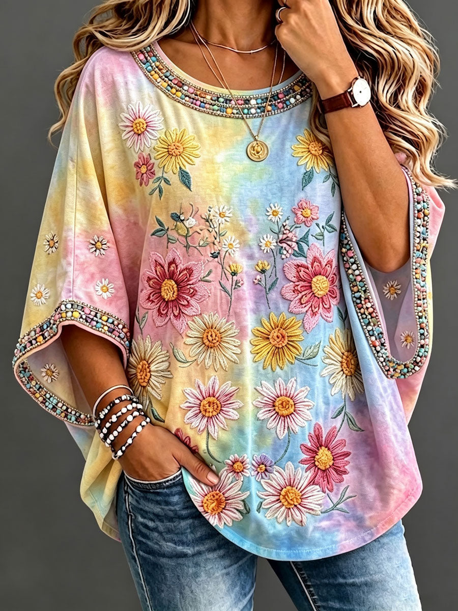 Women'S Retro Floral Casual Top