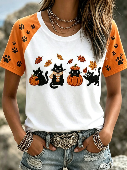 Women's Autumn Animal Series Casual T-shirt