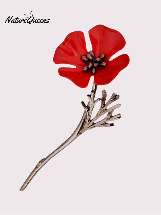 Women's Vintage Poppy Brooch