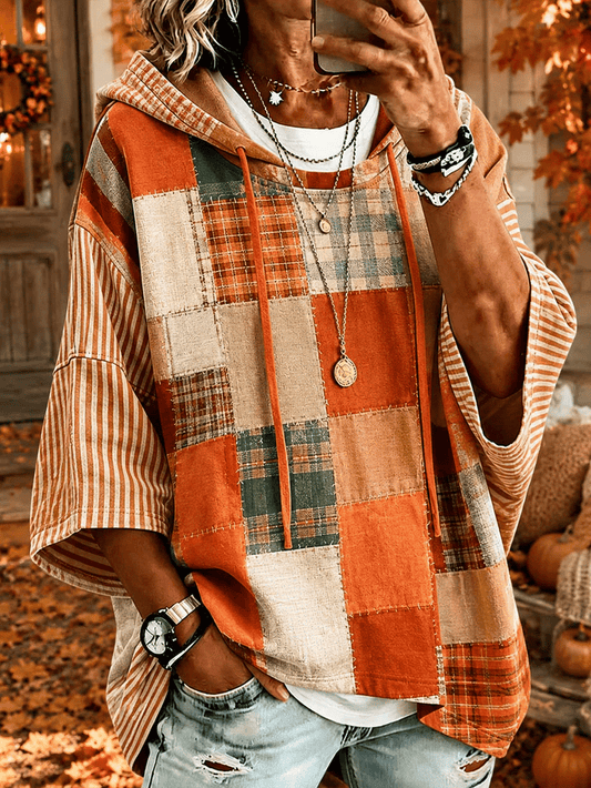 Women's Casual Plaid Print Autumn Top