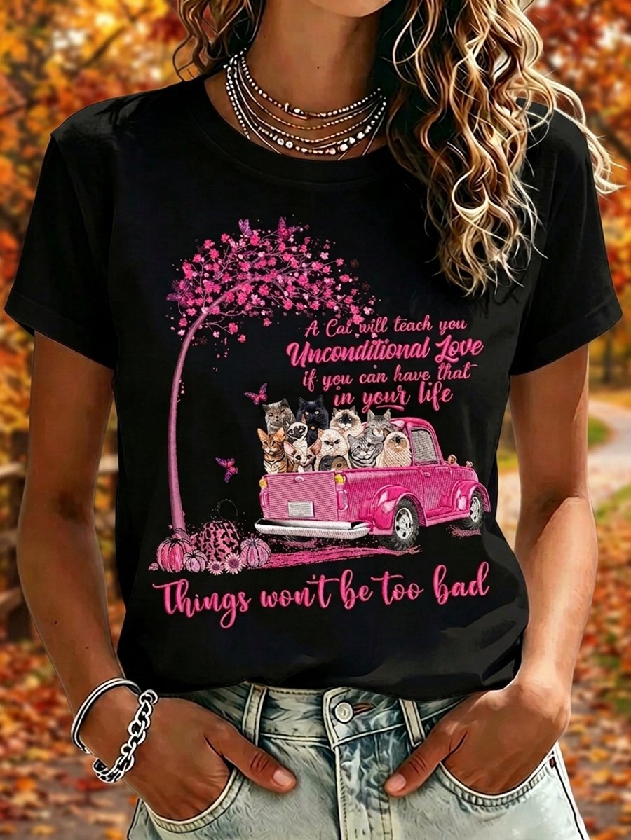 Women's Autumn Holiday Short-Sleeve T-Shirt