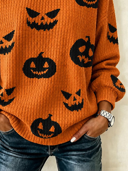 Women's Casual Autumn Printed Pullover Sweatshirt