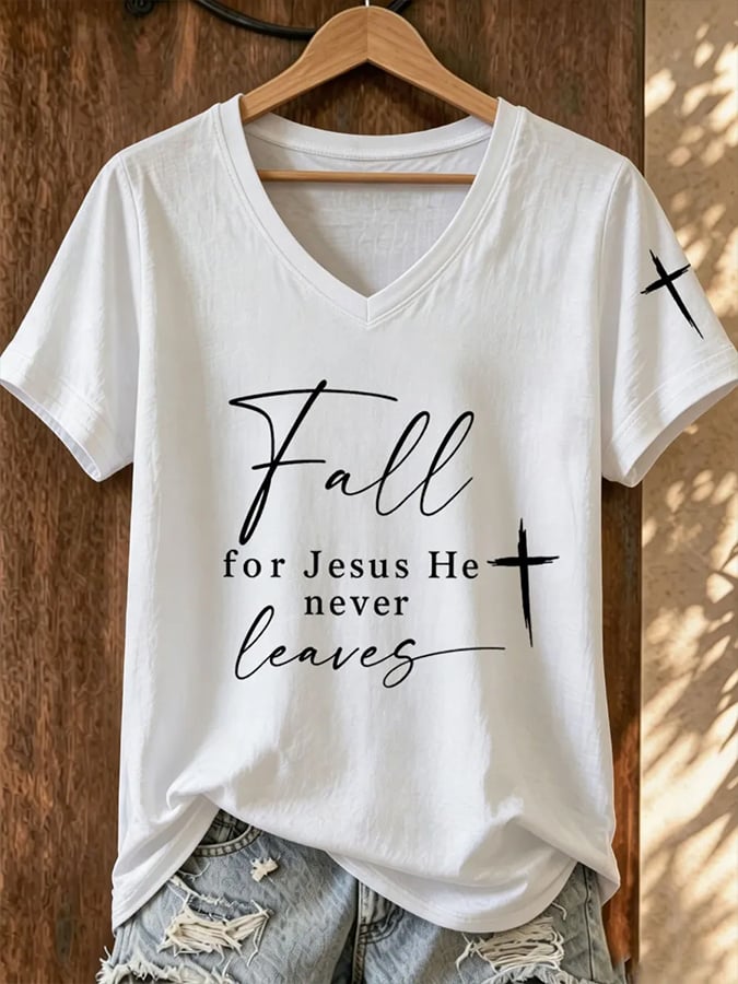 Women's Just A Girl Who Loves Fall Print Casual T-shirt