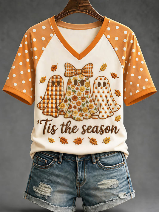 Women's Fall Funny Casual Graphic Print T-Shirt