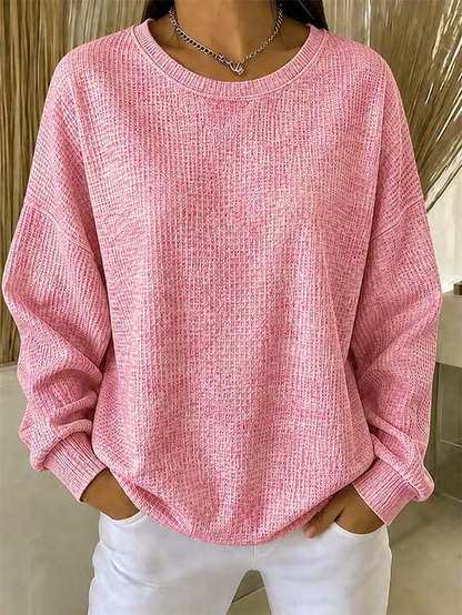 Women's Gradient Print Waffle Sweatshirt