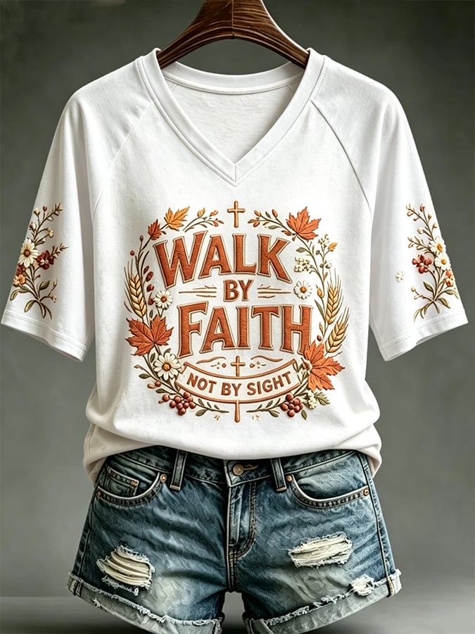 Women's Just A Girl Who Loves Fall Print Casual T-shirt