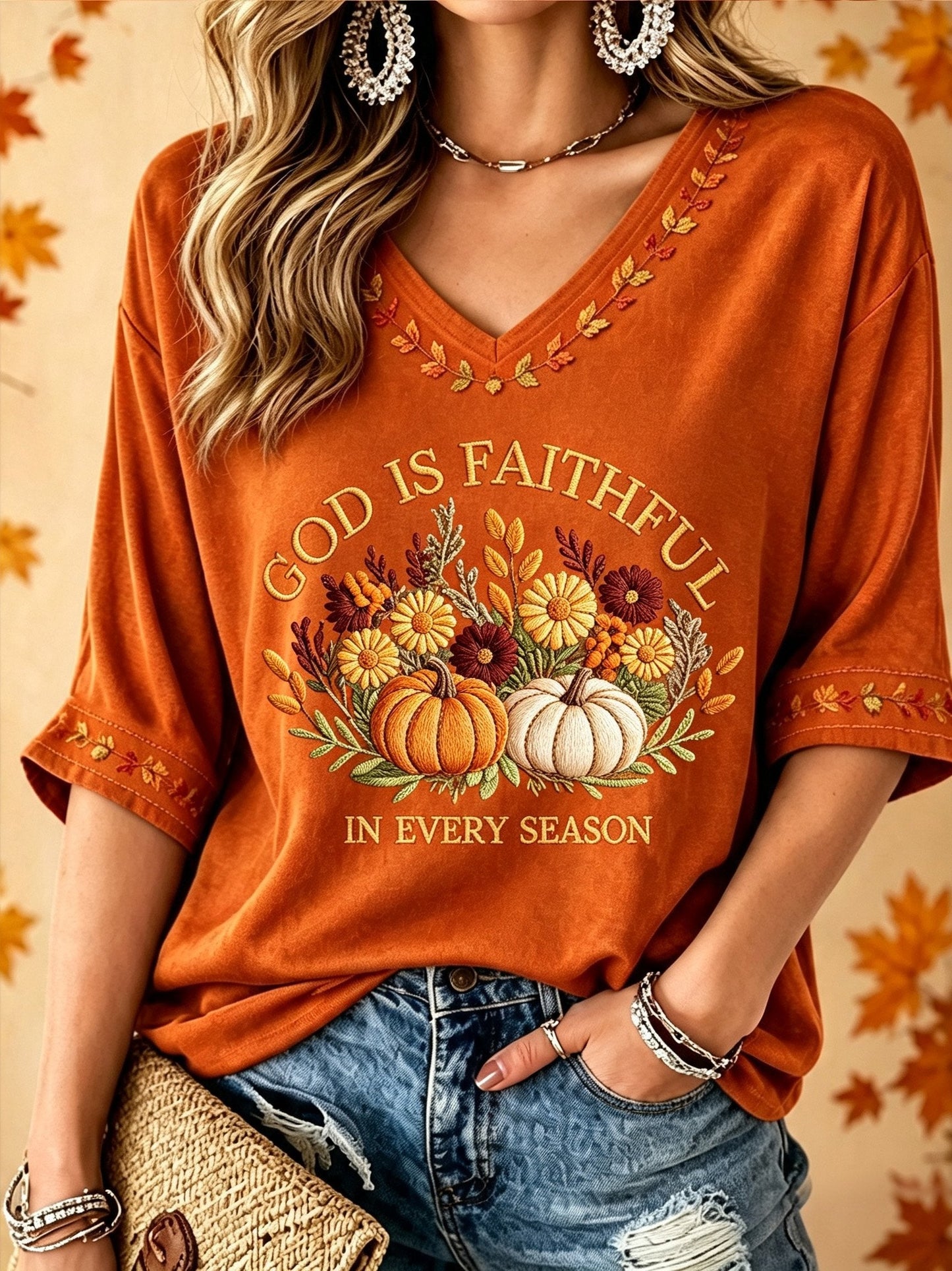 Women's Autumn Printed Casual Top