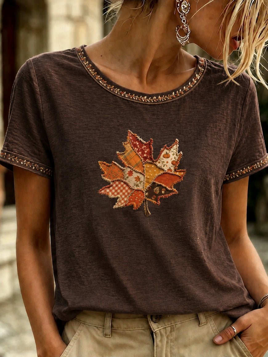 Women's Fall Funny Casual Graphic Print T-Shirt