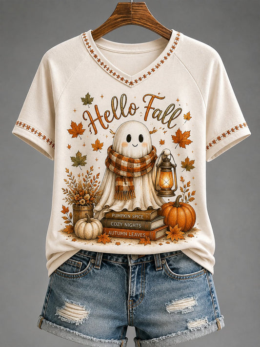 Women's Fall Funny Casual Graphic Print T-Shirt