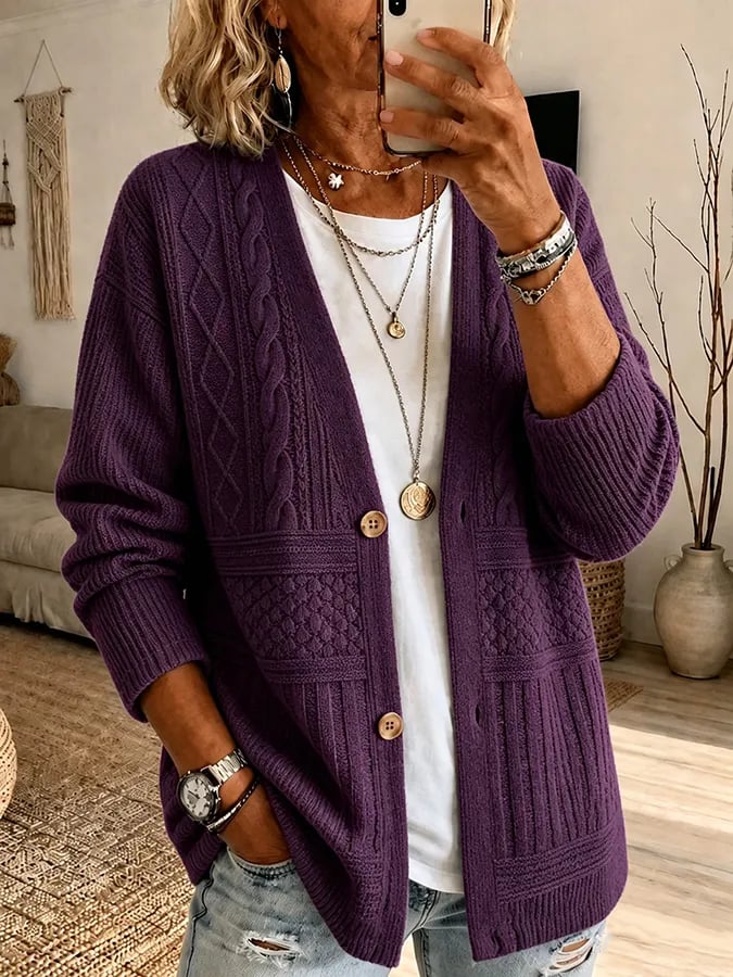 Women'S Casual Printed Cardigan
