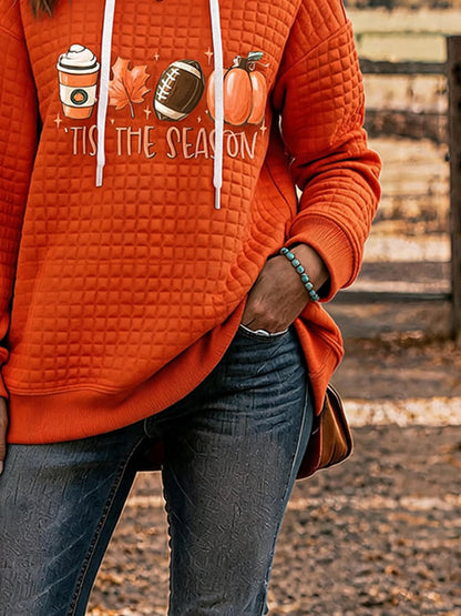 Women's Casual Autumn Printed Hooded Sweatshirt