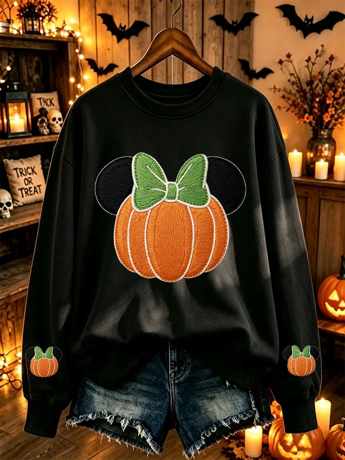 Women's Casual Printed Long-Sleeve Sweatshirt