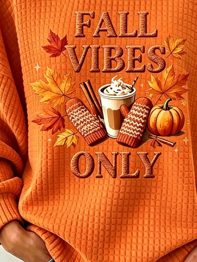Women'S Casual Pumpkin Print Autumn Top