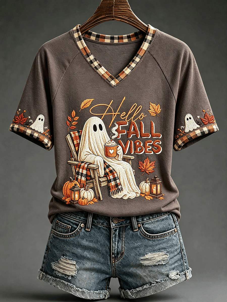 Women's Fall V-Neck T-Shirts