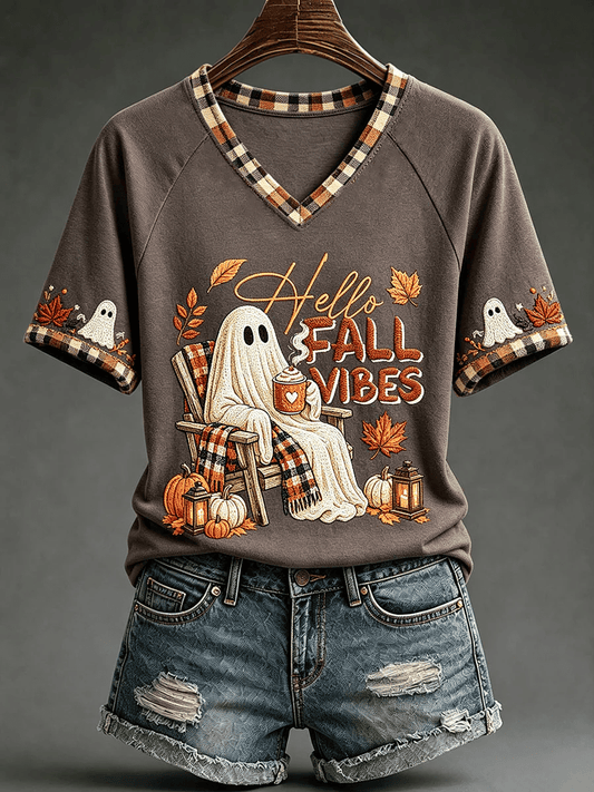 Women's Fall V-Neck T-Shirts