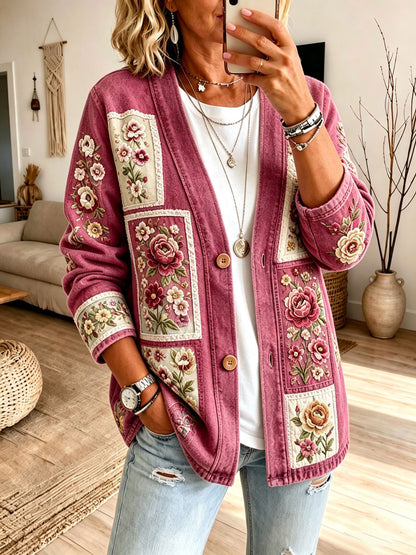 Ladies' Retro Western Style Casual Cardigan