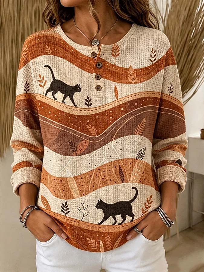 Women'S Casual Autumn Printed Top