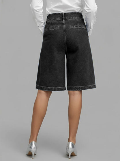 Women's High-waisted Casual Loose Denim Shorts