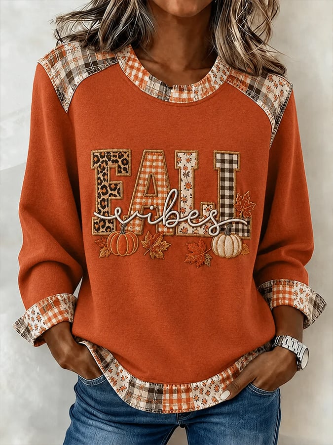 Women's Casual  Print Pullover Sweatshirt