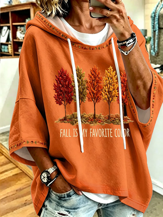 Women's Casual Printed Loose Sweatshirt
